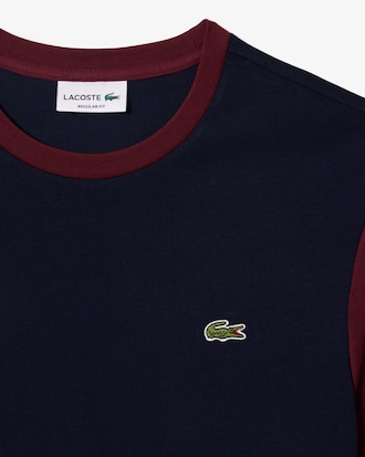 Men's Regular Fit Cotton Colorblock T-Shirt