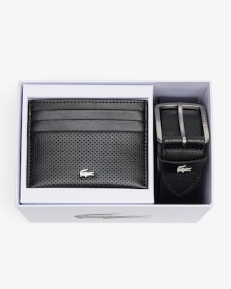 Leather Belt & Card Holder Gift Set
