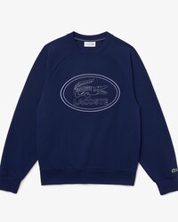 Men&rsquo;s Crew Neck Embroidered Piqu&eacute; Fleece Sweatshirt