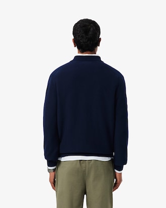 Classic Fit Long Sleeved Knitted Polo Shirt