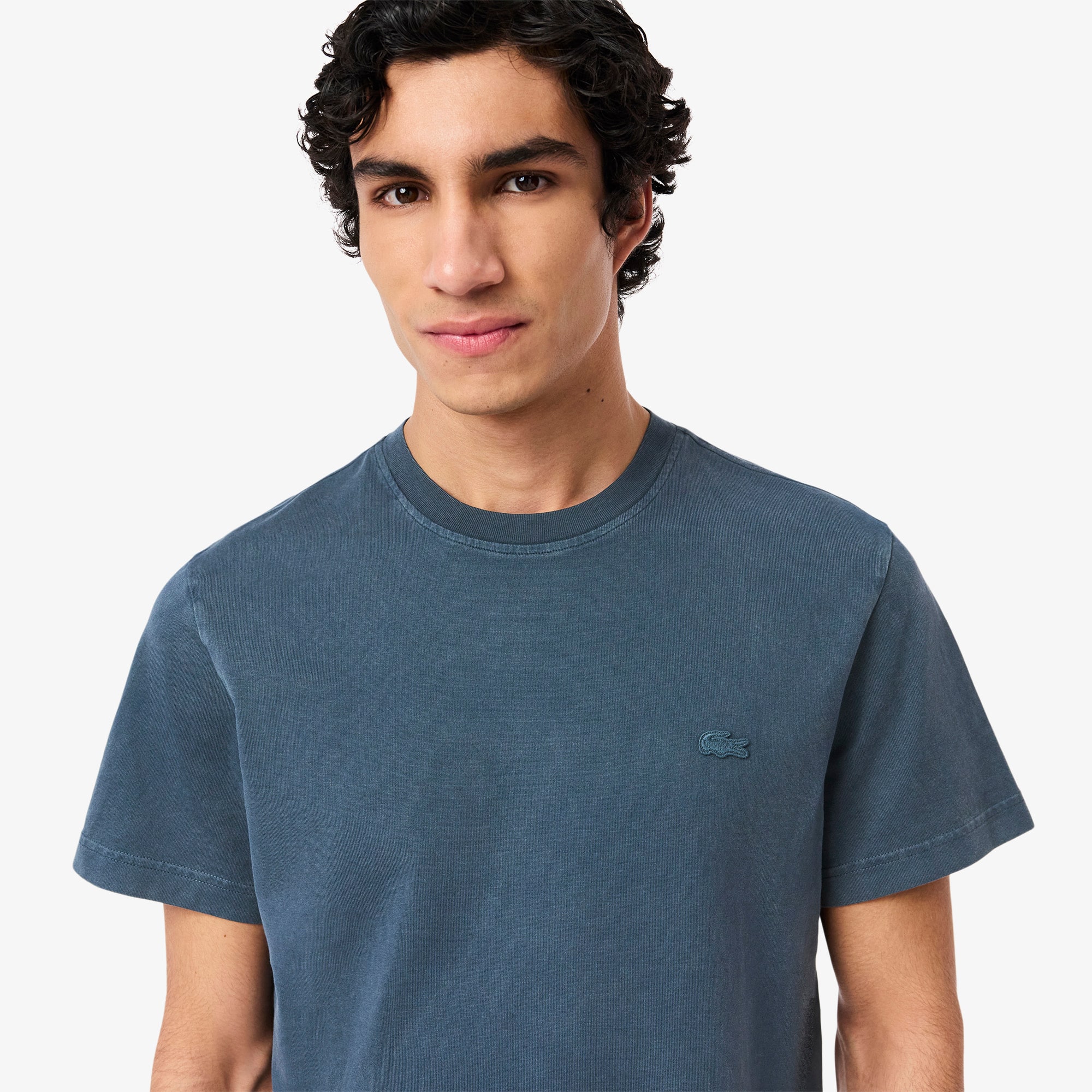 Men's Washed Effect Heavy Jersey T-Shirt - T-shirts - New In