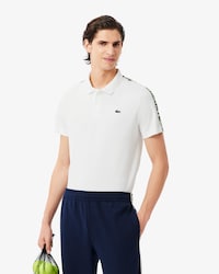 Men's Ultra Dry Branded Stripe Tennis Polo