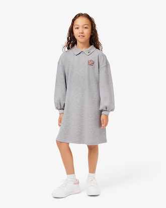 Kids' Flower Badge Fleece Dress