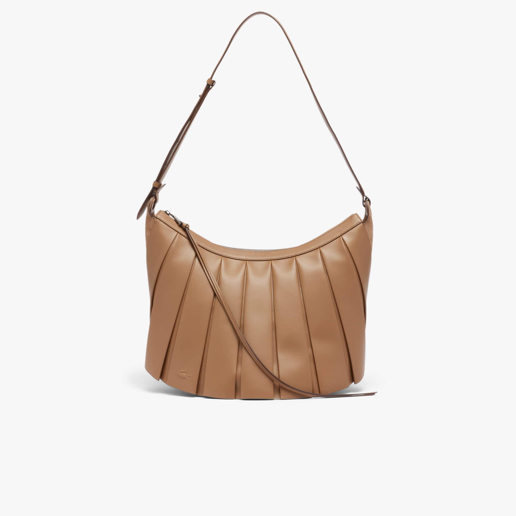 Lacoste Runway Xl Lenglen Suede Leather Hobo Bag - One Size In Brown