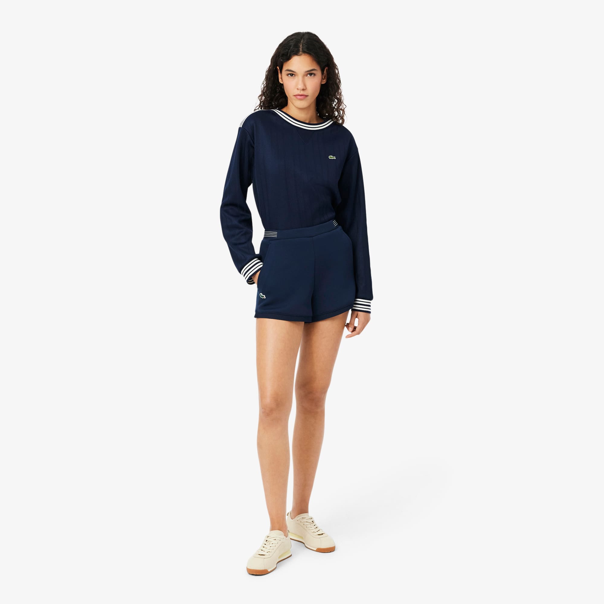 Lacoste Ultra Dry Badge Accent Tennis Heritage Shorts - Xl (42) In Blue
