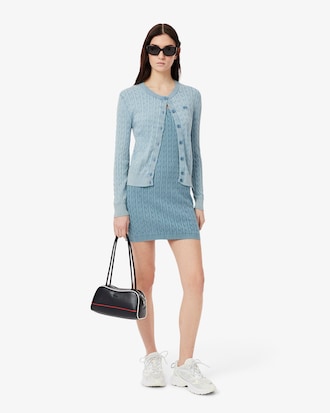 Vestido De Punto De Ochos Con Efecto Lavado Para Mujer