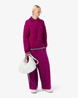 Runway Slub Wool Wide Fit Tailored Pants