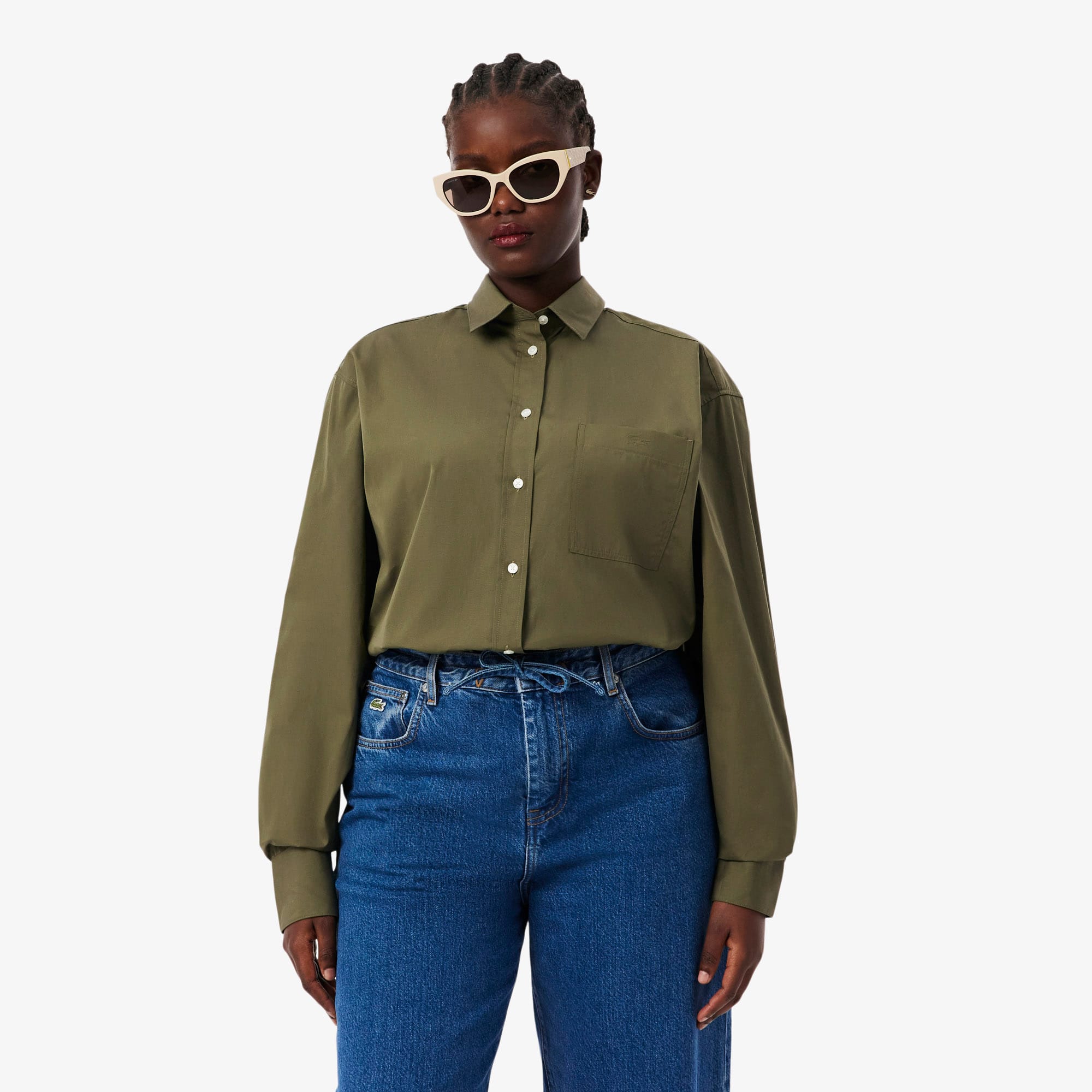 Women's Oversized Cotton Button Down Shirt
