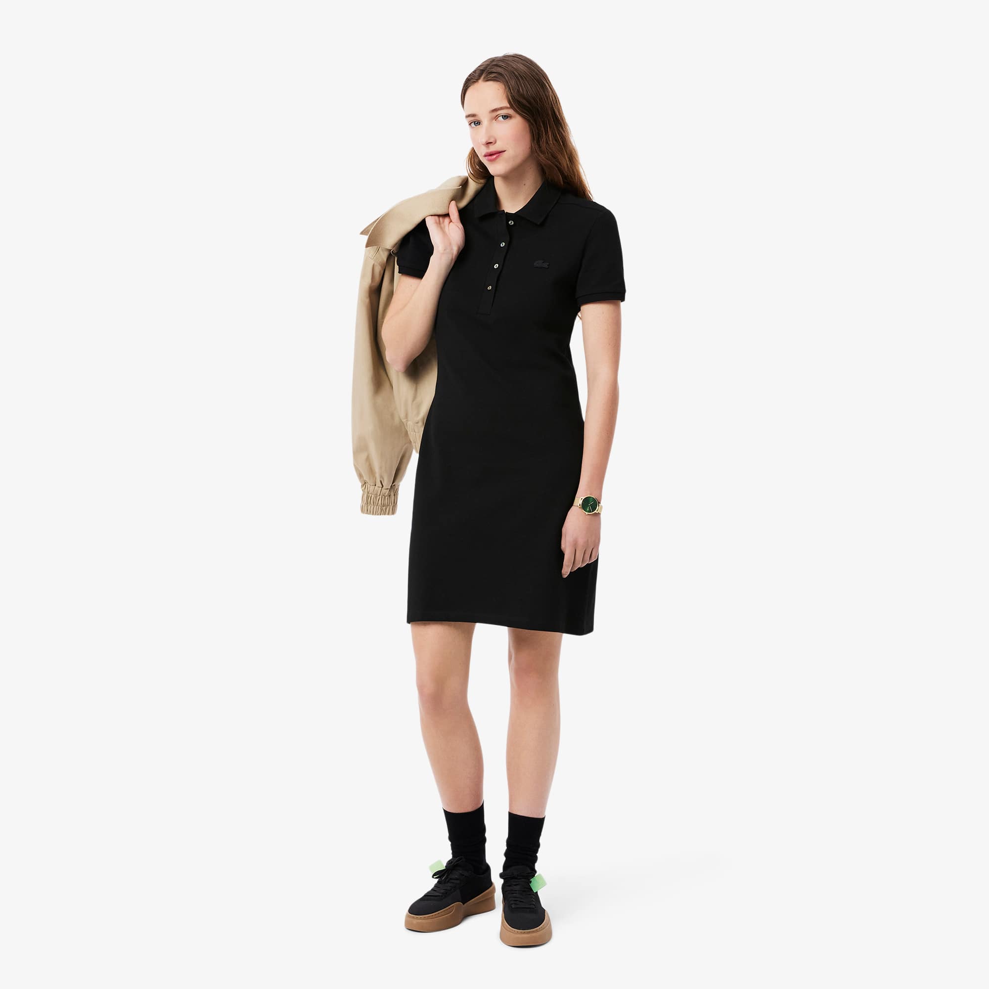 ワンピース French Sleeve Polo Mini Dress-M Women's Slim Fit Stretch Mini Piqué Polo Dress - Dresses