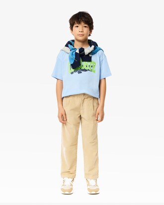Kids' Crocodile Print Cotton T-Shirt