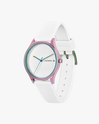 Women's Falda Iridescent White Silicone Watch