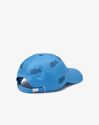 Casquette unie en coton avec crocodiles brod&eacute;s