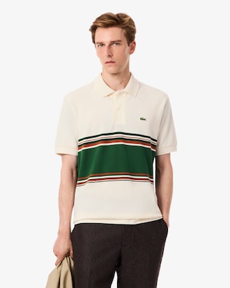 Men's Made In France Classic Fit Striped Polo