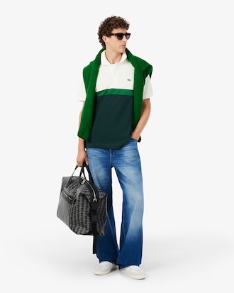 Classic Fit Color-Block Petit Piqu&eacute; Polo Shirt