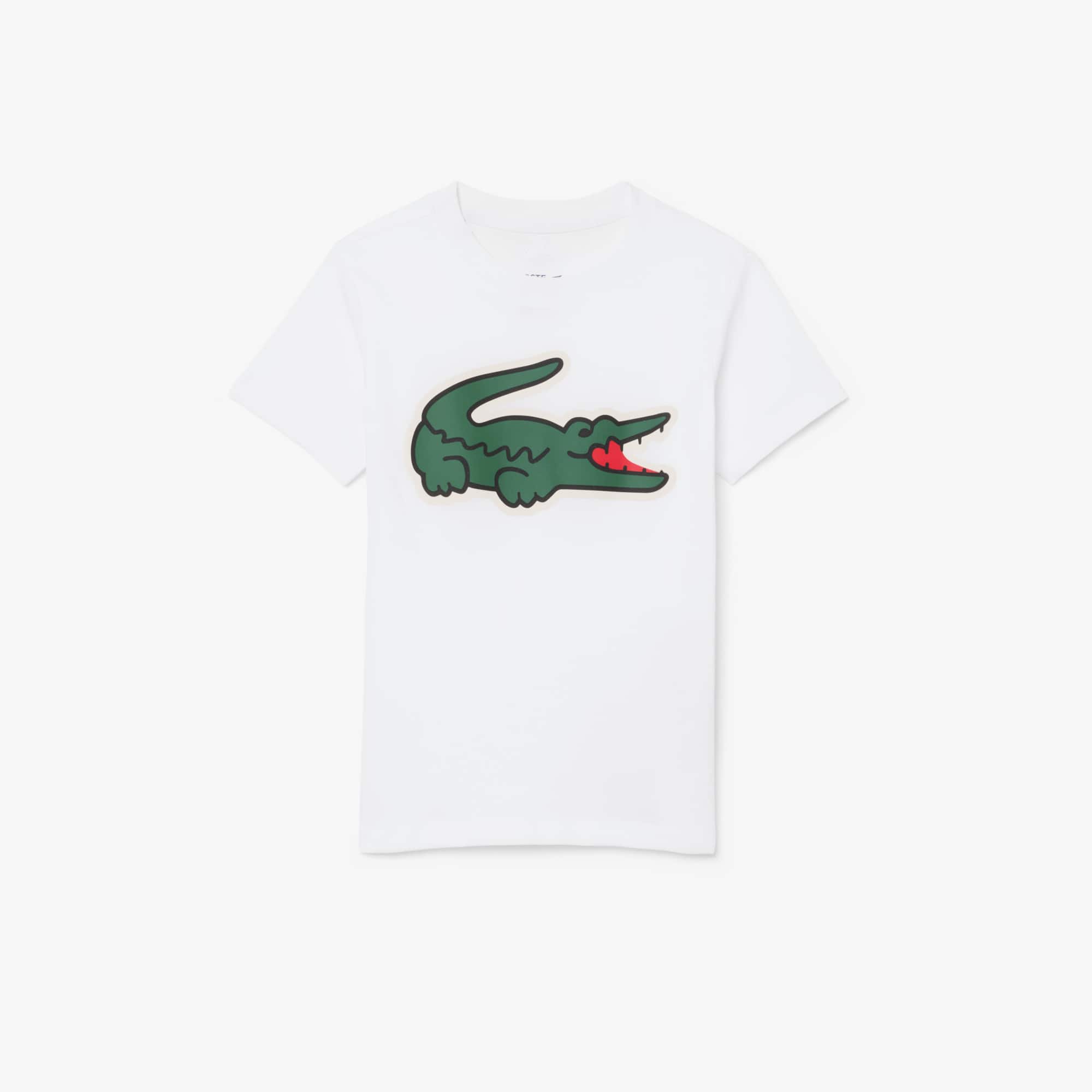 Lacoste Kids' Ultra Dry Printed Sport T-shirt - 16 Years In White