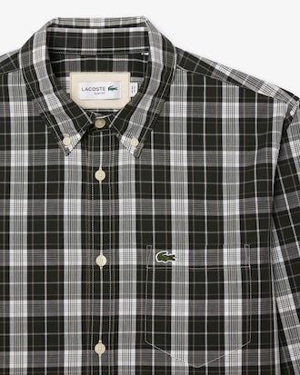 Men's Slim Fit Stretch Plaid Shirt