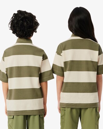 Kids' Striped Petit Piqué Polo