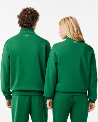 Unisex Loose Fit High-Neck Fleece Sweatshirt