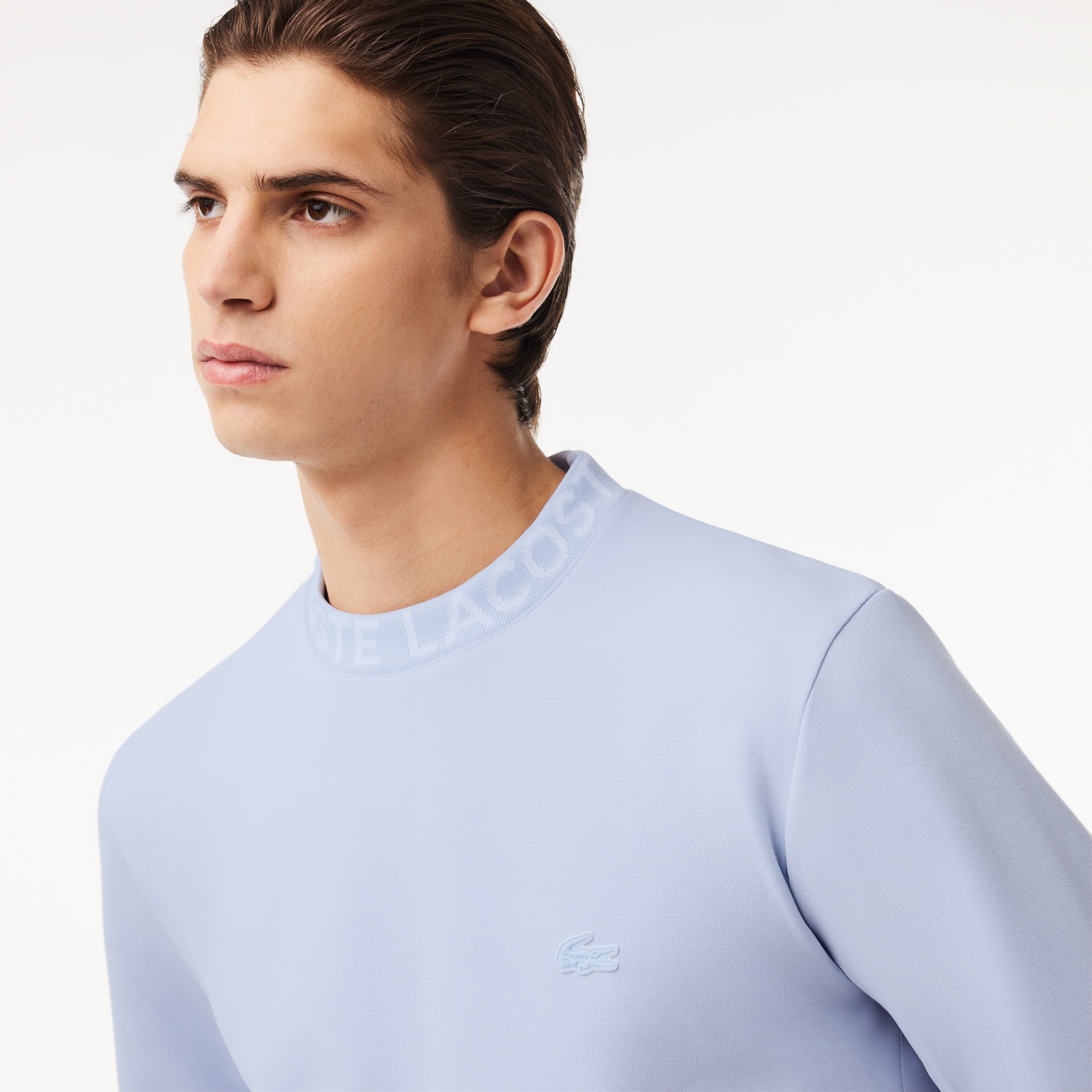 トップス OVAL LOGO CREWNECK / GRY sizeL Men's Oversized sweatshirt with metallic logo | Grey | Diesel