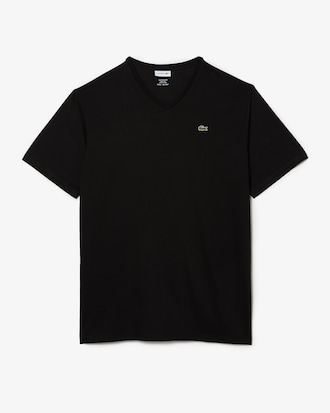 Men’s Tall Fit Ribbed V-Neck Cotton T-Shirt