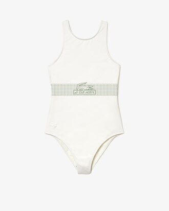 Maillot de bain femme Lacoste avec imprim&eacute; filet