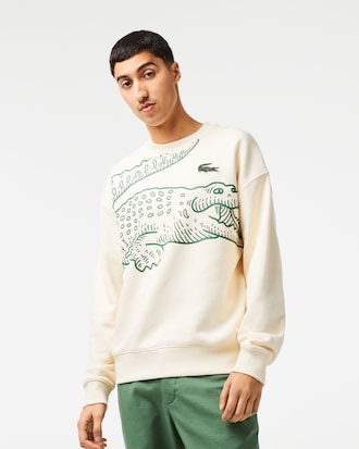 Men’s Crew Neck Loose Fit Croc Print Sweatshirt