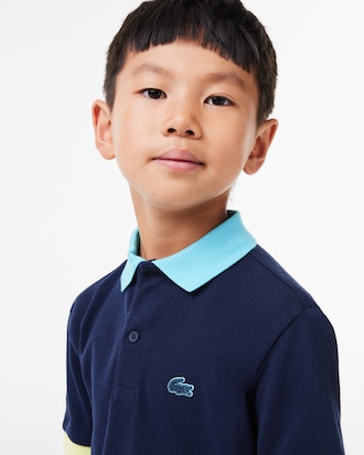 Kids' Colorblock Piqué Polo