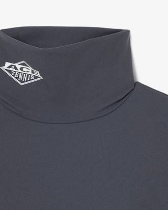 Runway High Neck Printed Stretch T-shirt