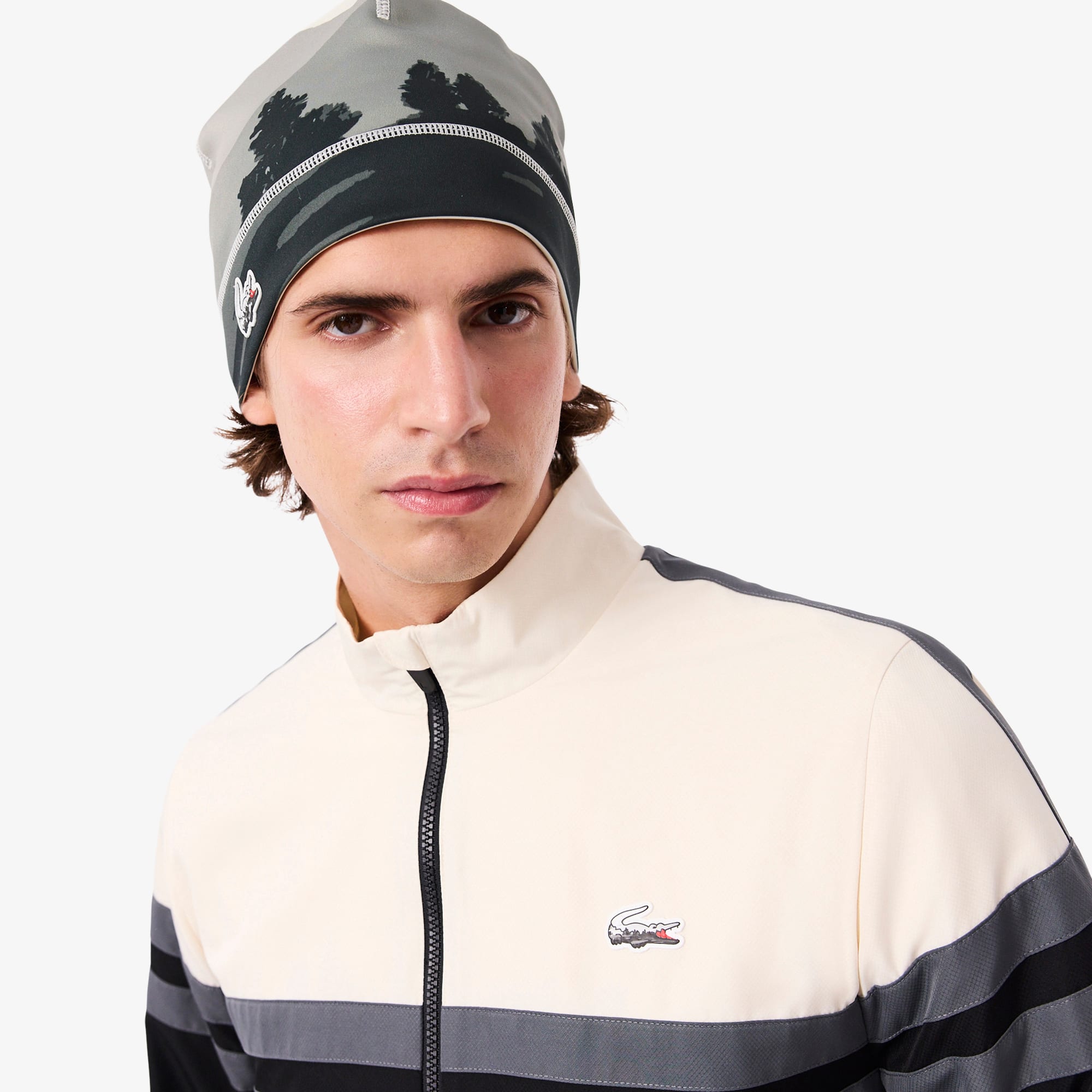 Men's Sport Landscape Print Fleece Beanie - Recycled Materials