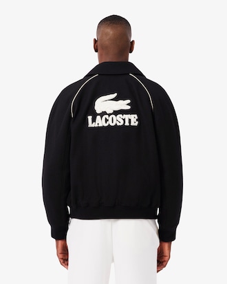 Men's Badge Accent Wool Varsity Jacket