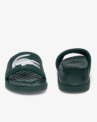 Men's Croco Dualiste Logo Strap Slides