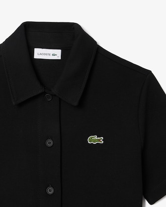 Vestido polo con botones en piqu&eacute; pesado