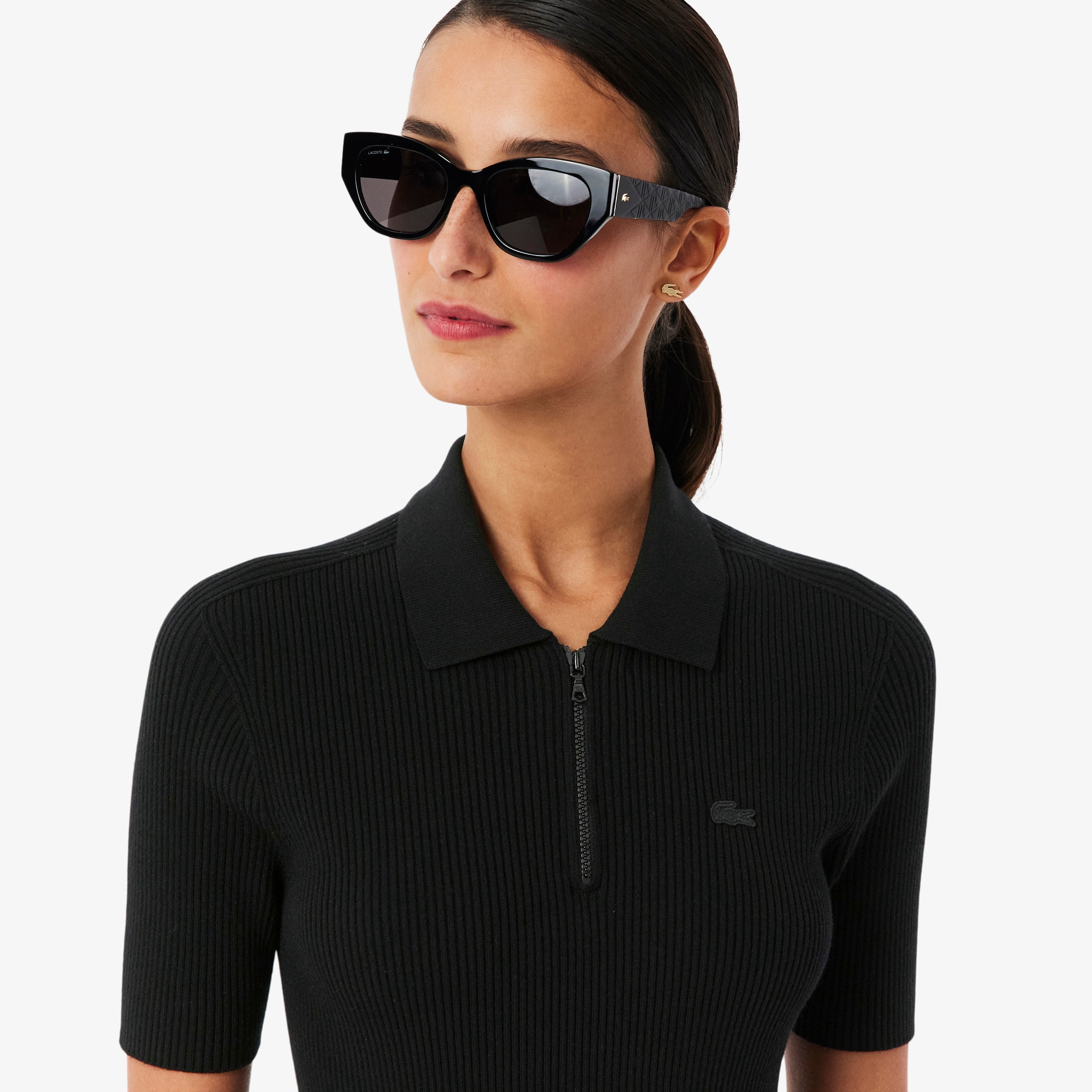 Women's Pleated Polo Collar Dress