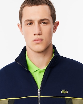 Men's Loose Fit Zip-Up Piqué Sweatshirt