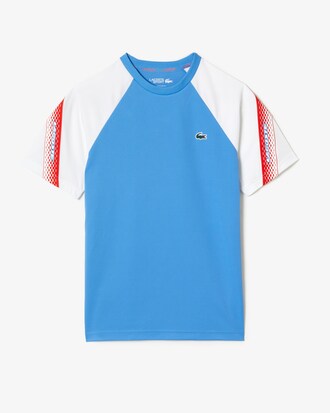Men&rsquo;s Lacoste Sport Regular Fit Logo Stripe T-shirt