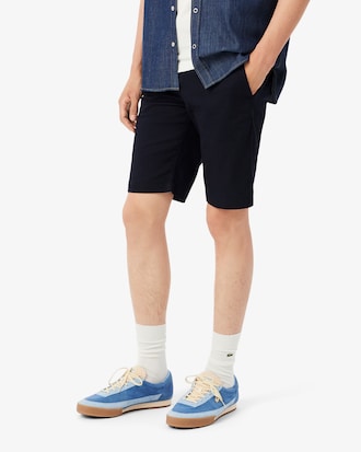 Shorts para hombre de corte slim en algodón elástico