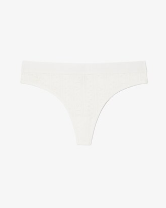 Stretch Pointelle String Briefs
