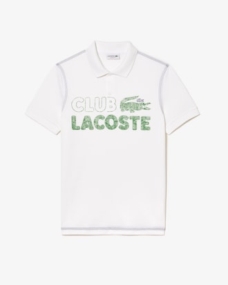 Polo estampado de algod&oacute;n org&aacute;nico Lacoste para hombre