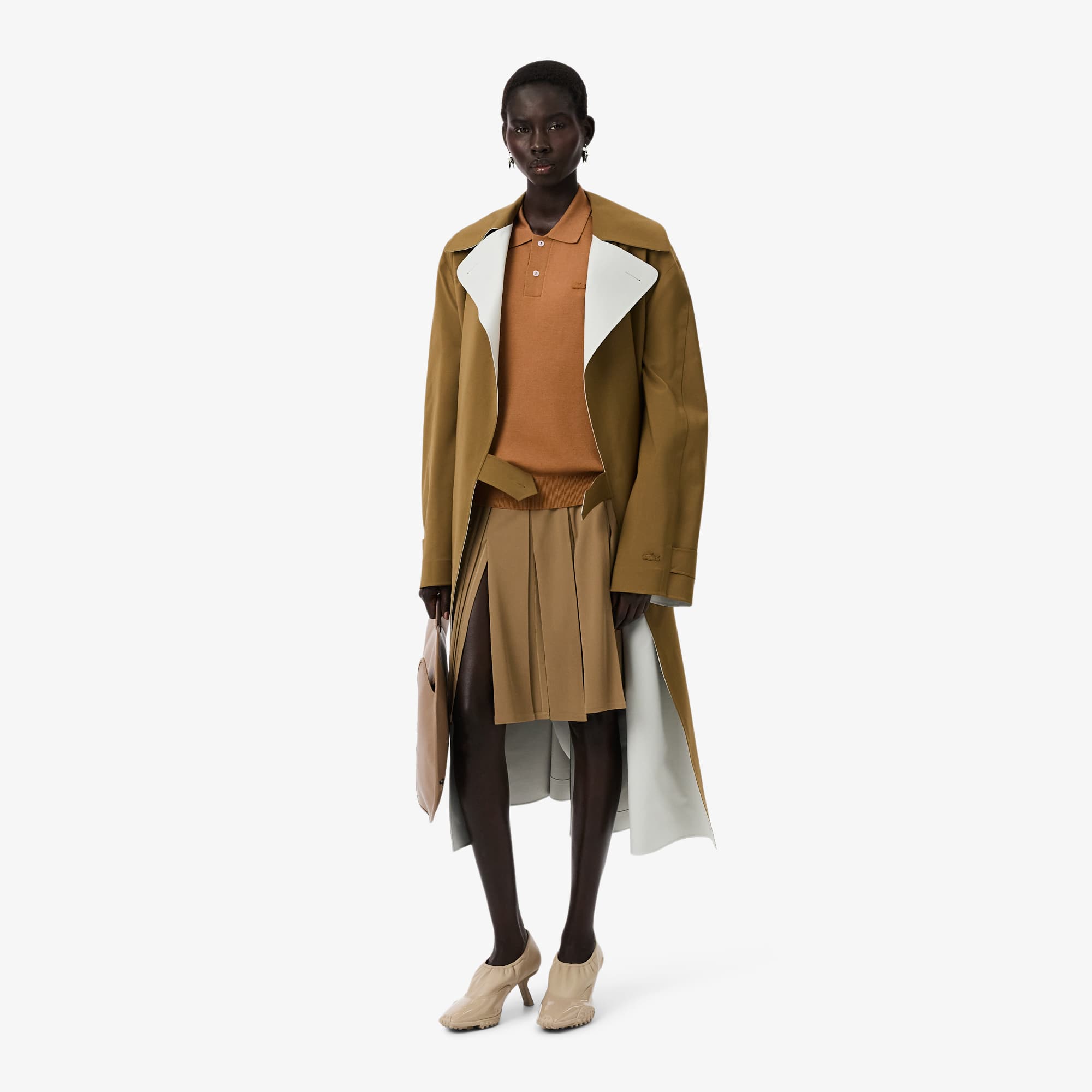 Runway Wool Blend Polo Collar Sweater - Sweaters & Sweatshirts