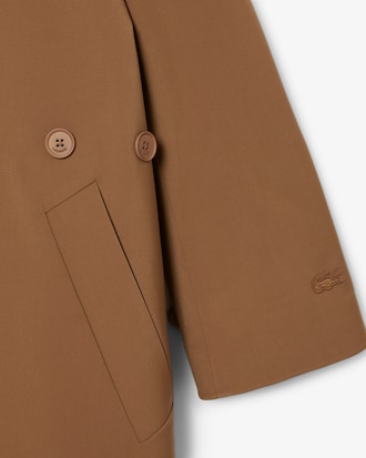 Runway Wool Blend Trench Coat