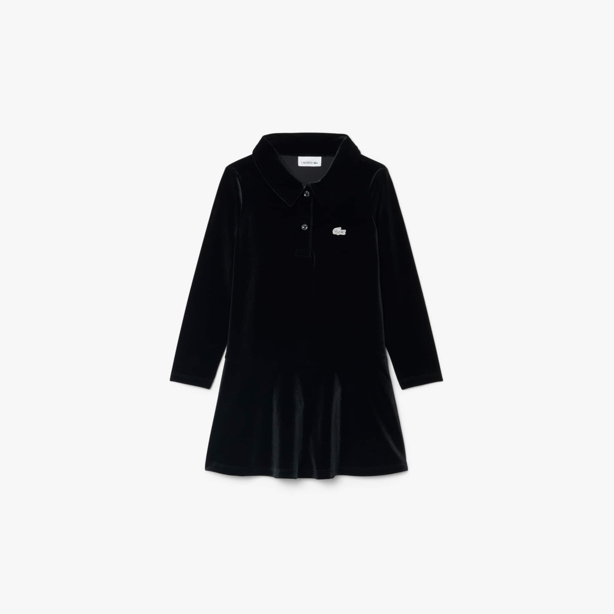 Lacoste Stretch Corduroy Dress - 4 Years In Black