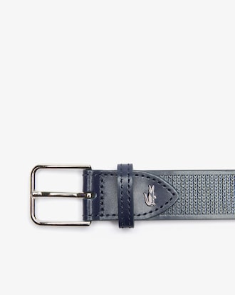 Women's Metal Crocodile Stitched Leather Belt
