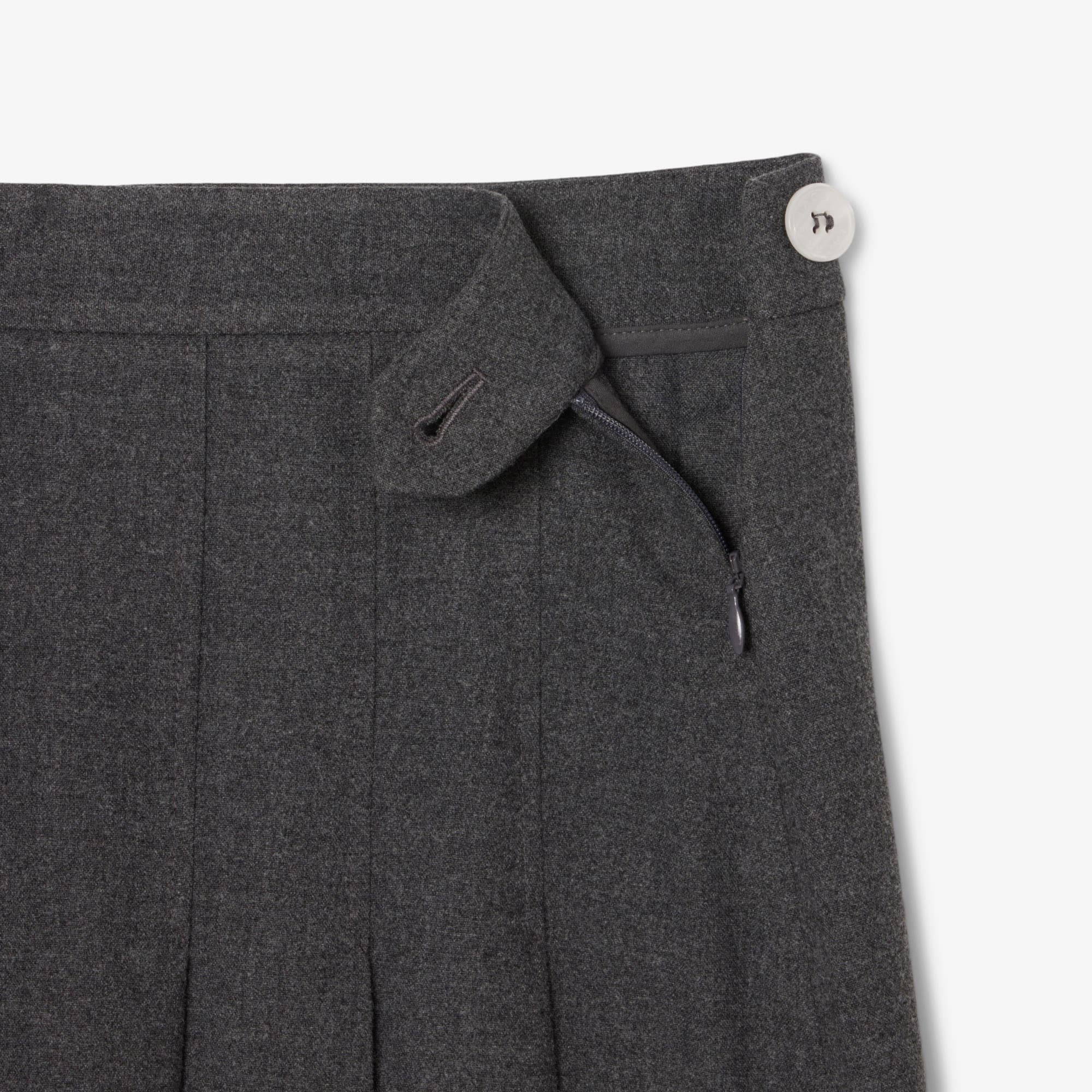 Women's Pleated Flannel Midi Skirt