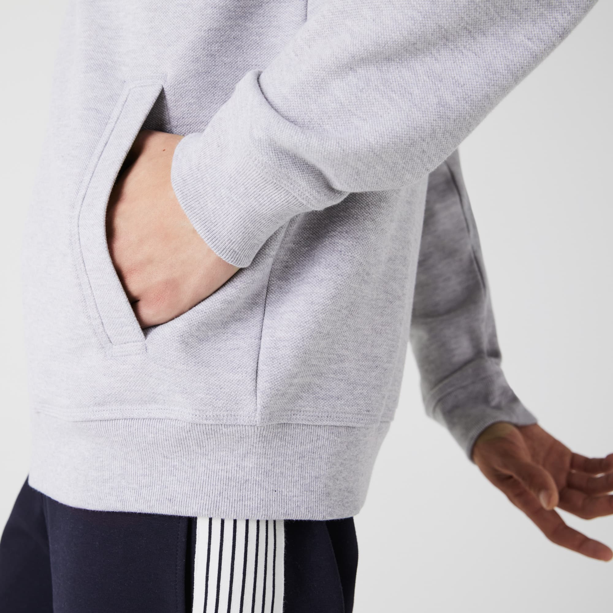 LACOSTE ジップアップスタジャン US S/M ブラック/グレー Men's Paris Zip-Up Track Jacket - Sweaters & Sweatshirts