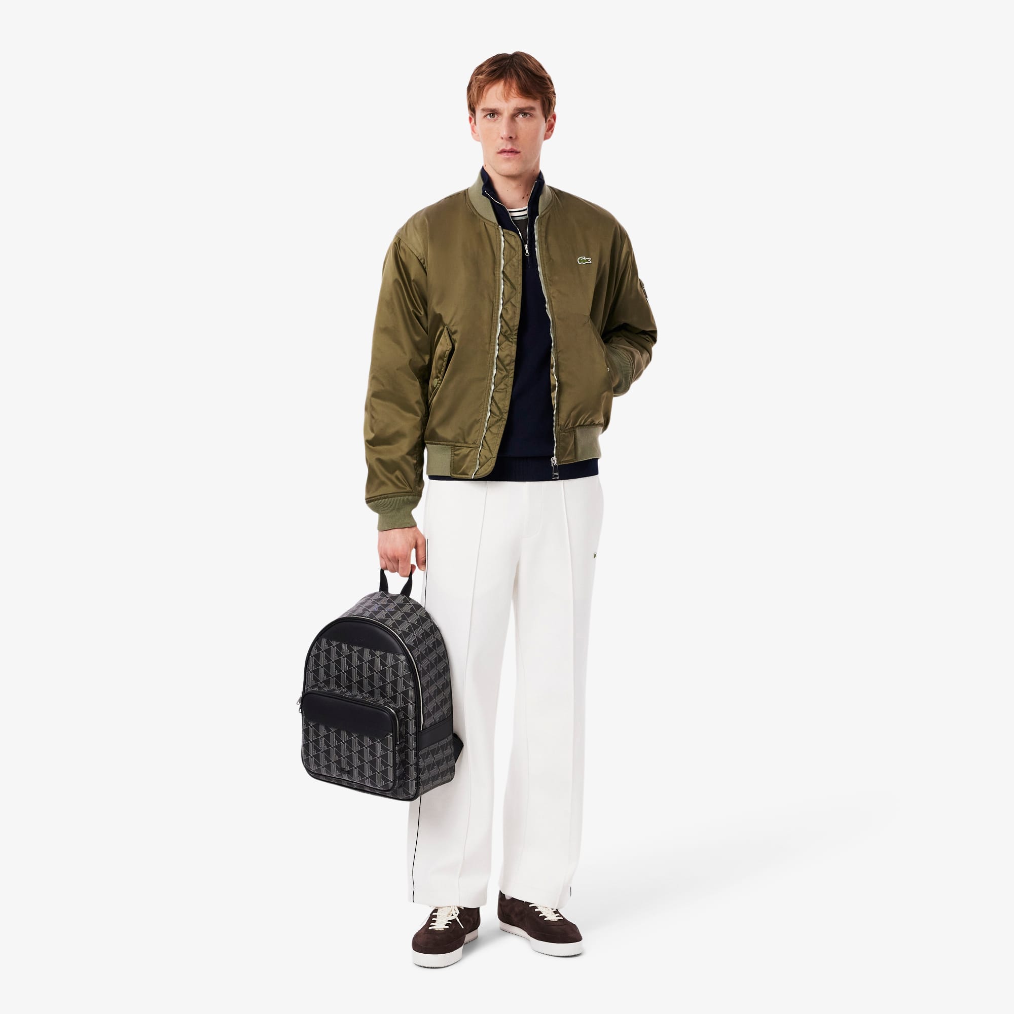 ジャケット・アウター AUTHENTIC series - neck string jumper Men's Zip-Up High-Neck Cotton Sweater - Sweaters