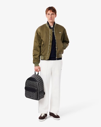 Suéter de algodón con cuello alto y Cierre