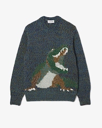 Men's Knit Intarsia Crocodile Sweater