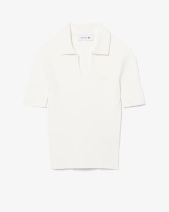 Short Sleeved 3D Knit Polo Shirt