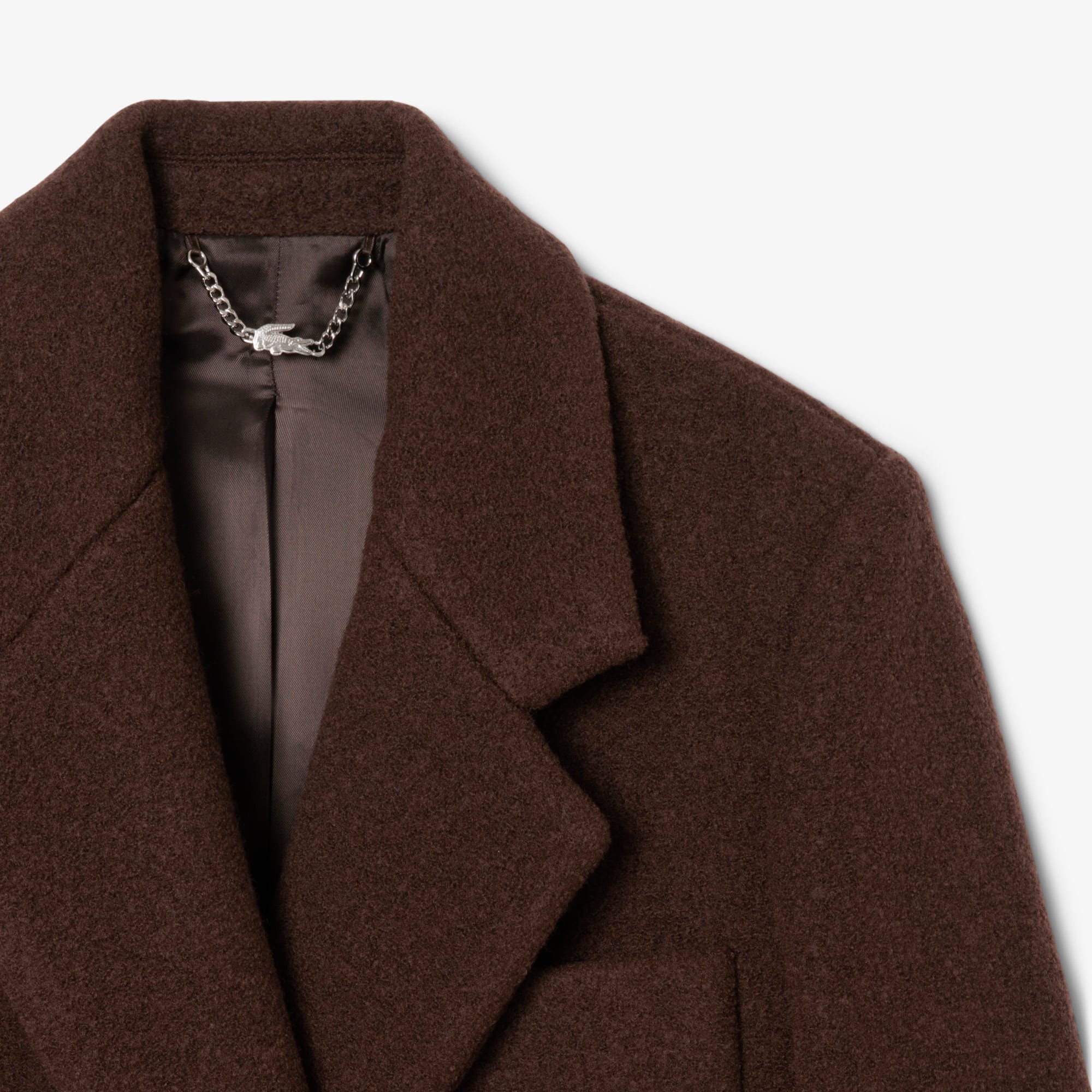 Women's Double-Breasted Wool Coat - Respect for Animal Welfare