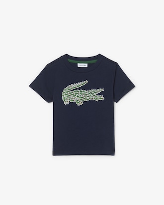 Boys' Crocodile Print Cotton T-Shirt